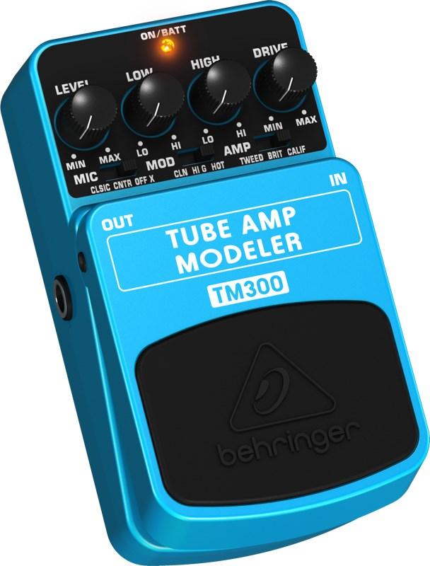 Behringer TM300 Tube Amp Modeler effektpedal - sort/blå
