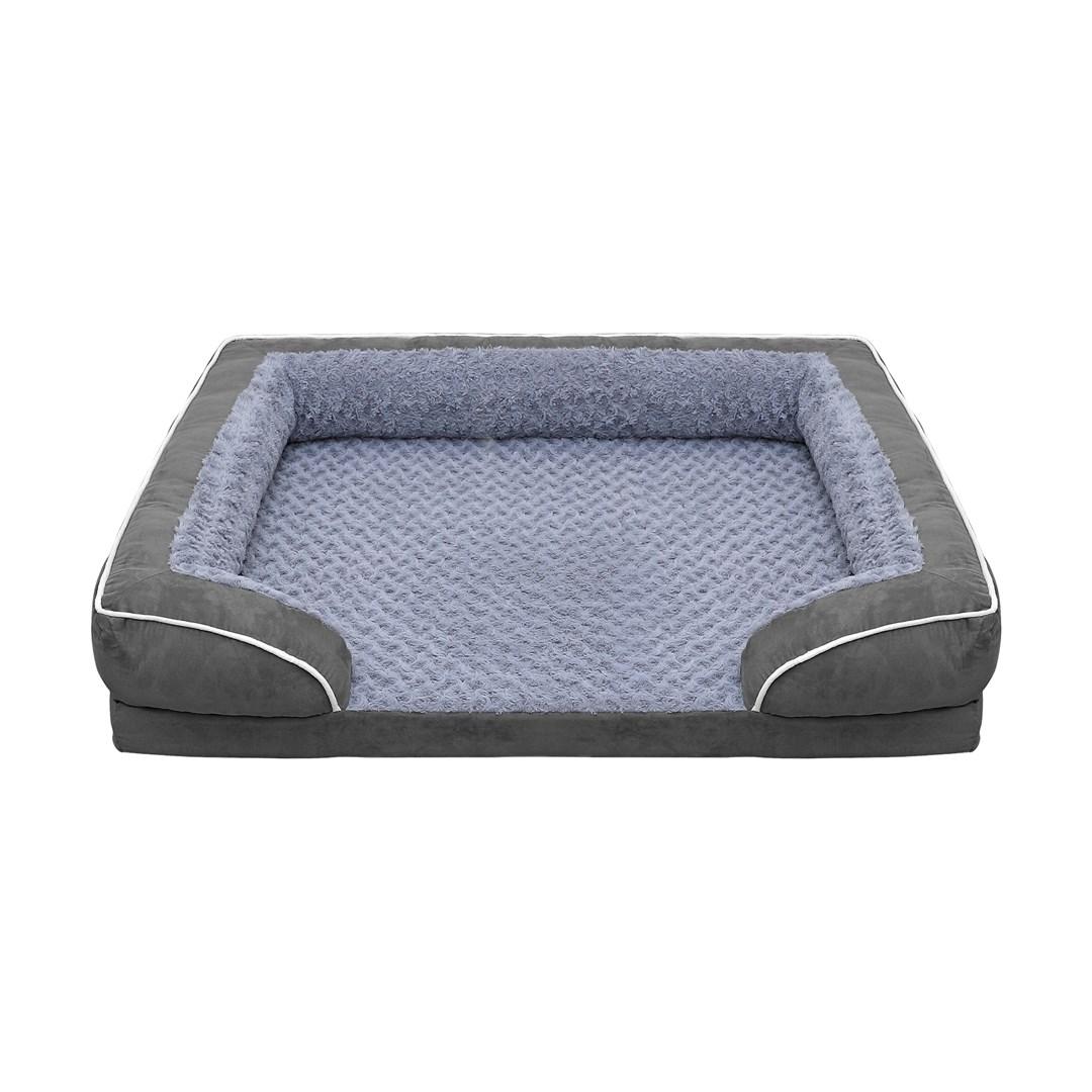 Rebel Animals PREMIUM hunde- og katteseng 107 x 81 x 18 cm - grå og lysegrå sofa-model