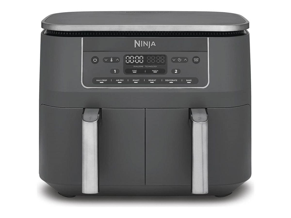 Ninja Dual Zone 6-i-1 varmluftsfrituregryde 7,6 l DZ300EU - grå med touchdisplay