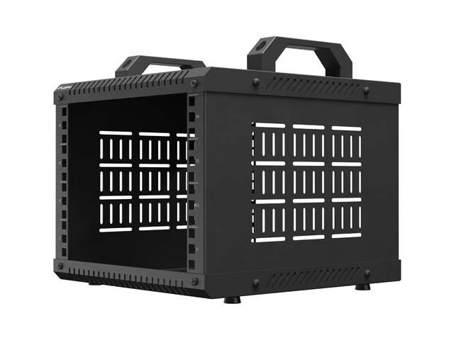Lanberg OR10-2304-B åbent 10" rackskab 4U til væg eller gulv, 280 x 300 mm - sort