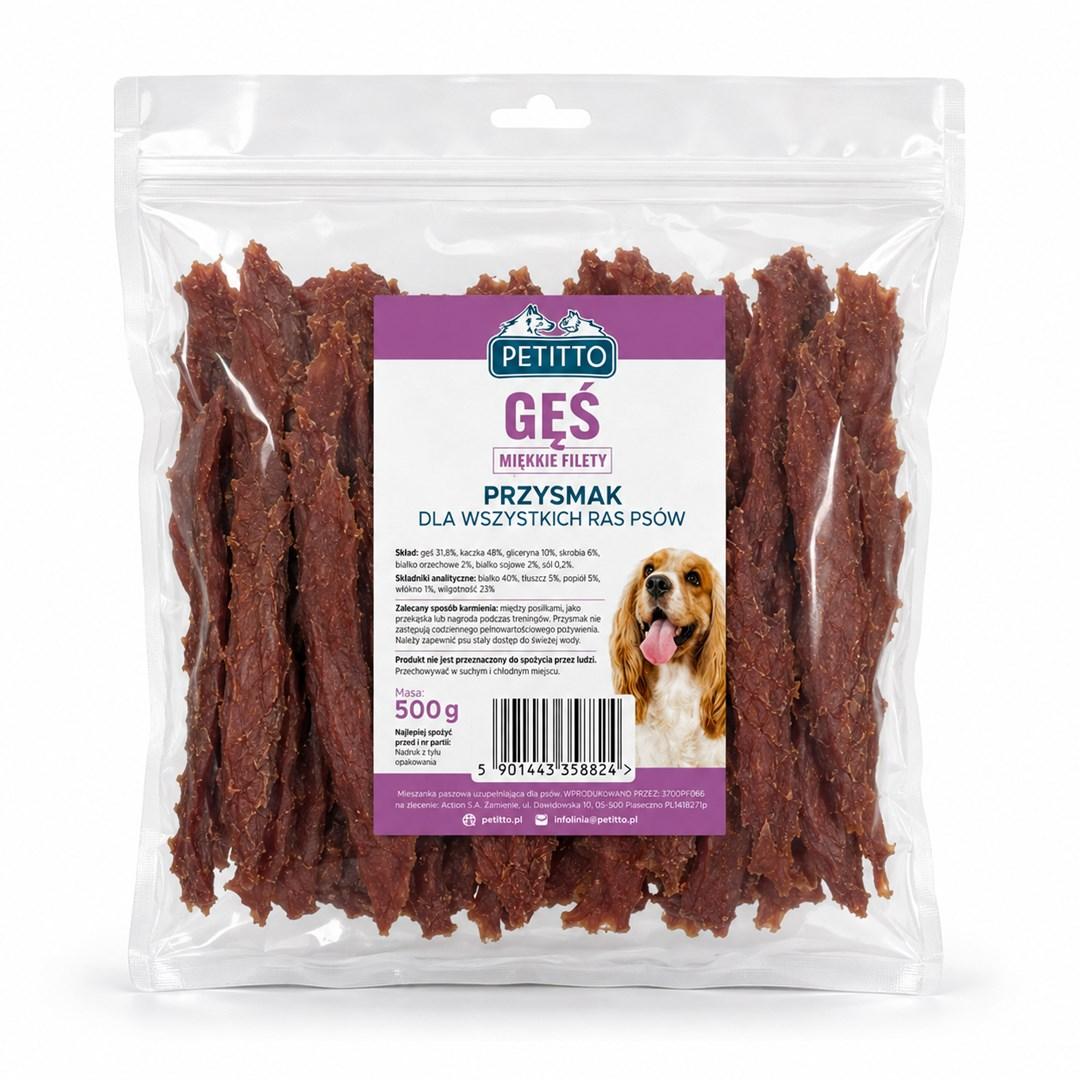Hundegodbidder PETITTO bløde gåsefileter - 500 g