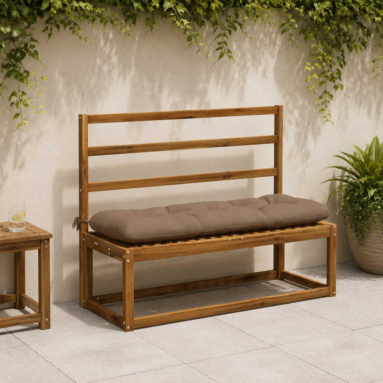vidaXL Bænkpude VIANEN 100% polyester Gråbrun 100 x 40 x 12 cm