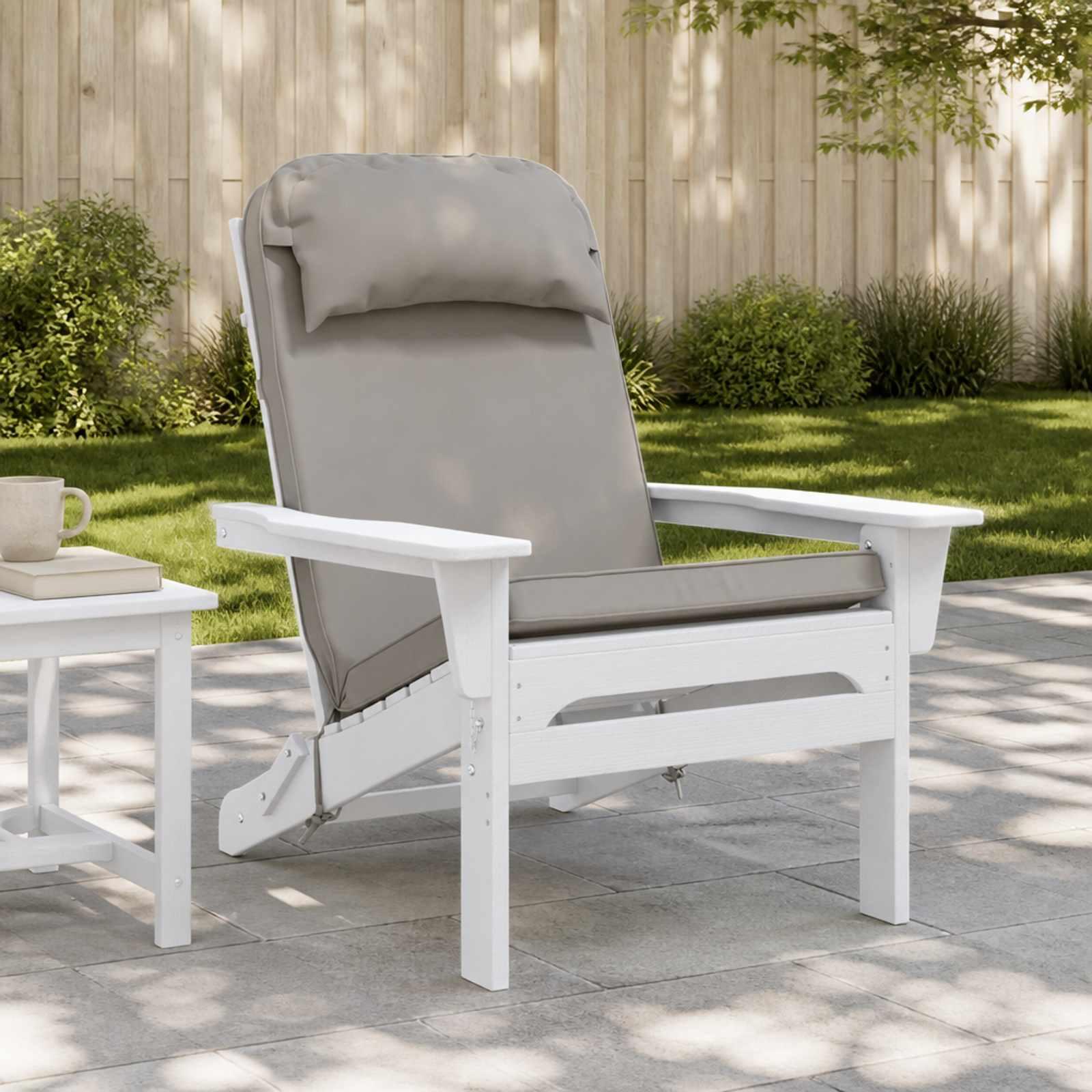 vidaXL Hynde til Adirondack-stol 100% polyester Grå 124 x 55 x 5 cm