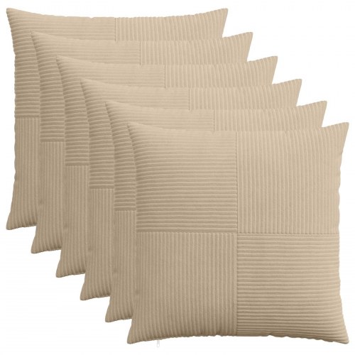 Pudebetræk ALMELO gråbrun 70 x 70 cm - 6 stk.