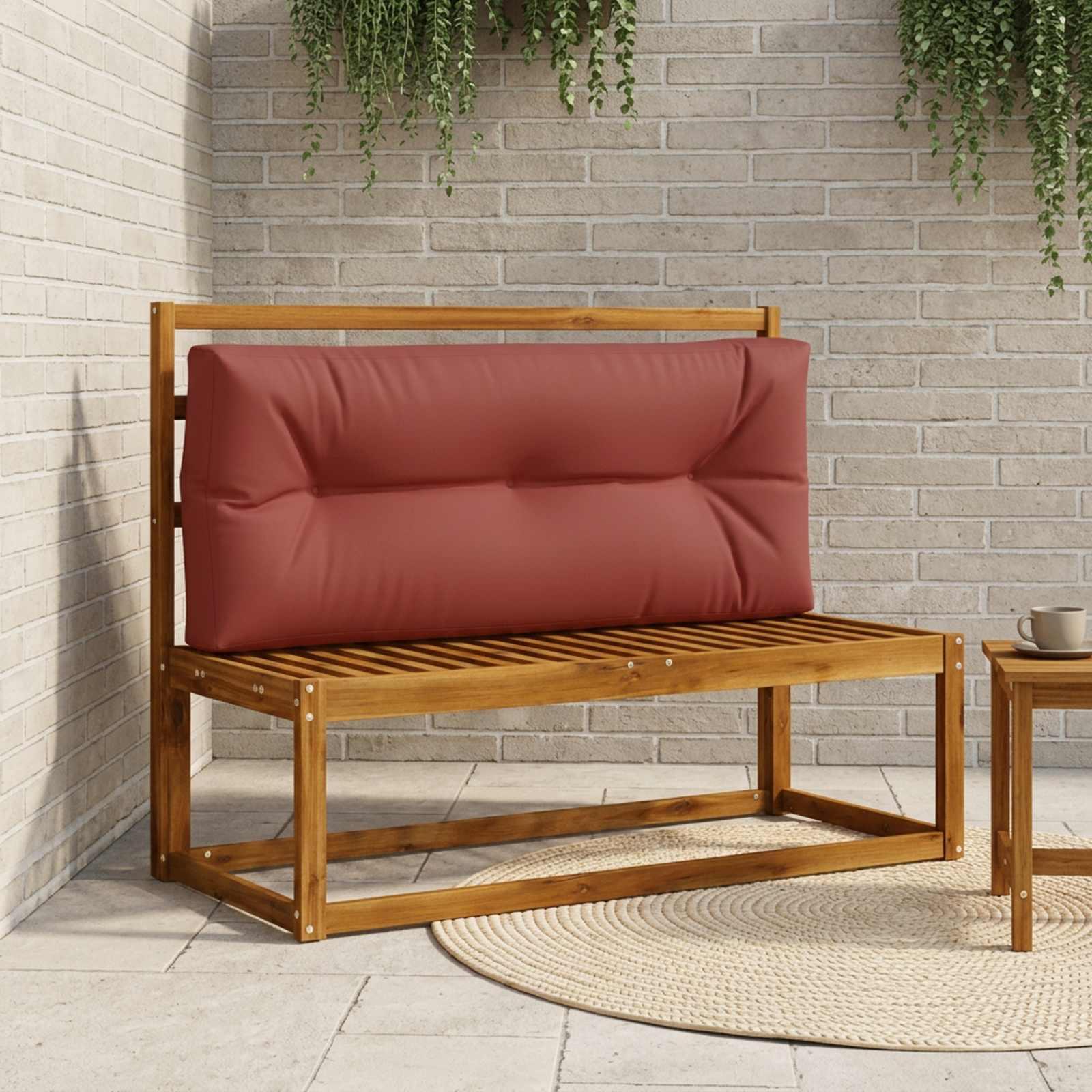 vidaXL Palle rygpude VIANEN 100% polyester Rød 120 x 60 x 12 cm