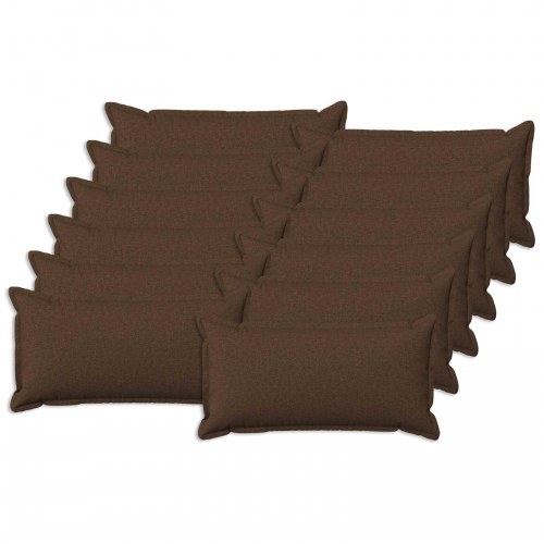Pyntepuder 12 stk. brun 40 x 80 cm - faux linned