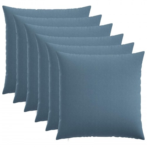 Pudebetræk HEERLEN 6 stk. - Jeans blå 60 x 60 cm