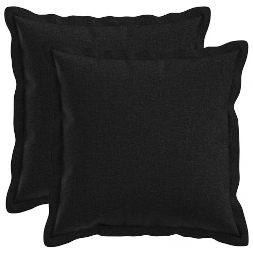 Pyntepuder HOUTEN 2 stk. - sort faux linned
