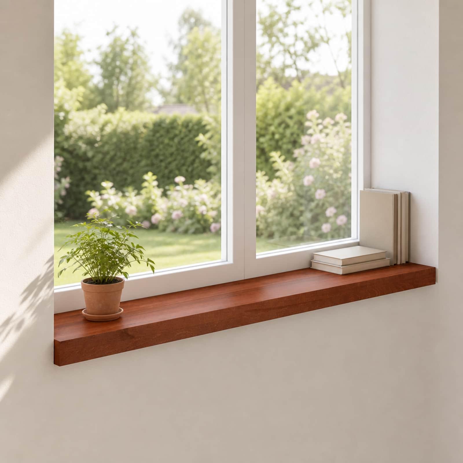 vidaXL Vindueskarme 2 stk. Brun 70 x 15 x 2 cm Solid bøg