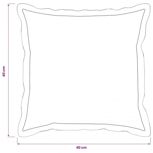 Pyntepuder HOUTEN 6 stk. - hvid 40 x 40 cm