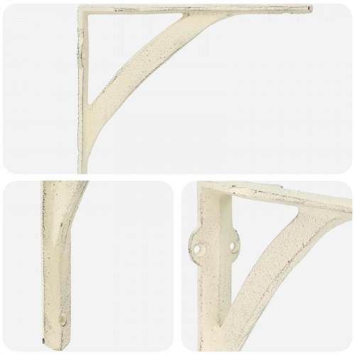 Hyldebeslag 12 stk. - antik hvid, 10 x 10 x 3 cm