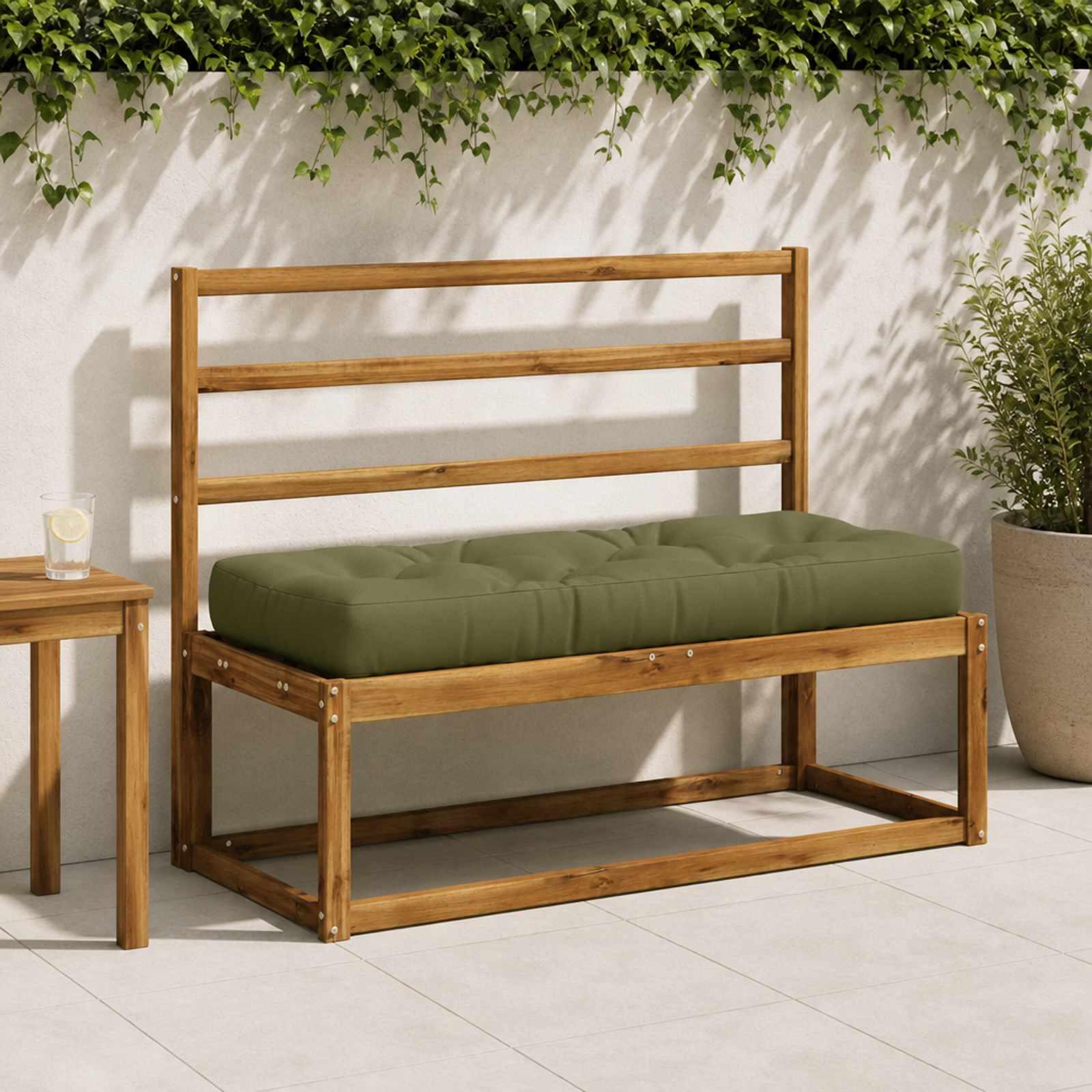 Palle sæde pude VIANEN 100% polyester Olivengrøn, 120 x 40 x 12 cm