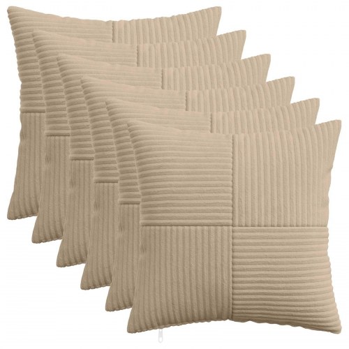 Pudebetræk ALMELO gråbrun 50 x 50 cm - 6 stk.