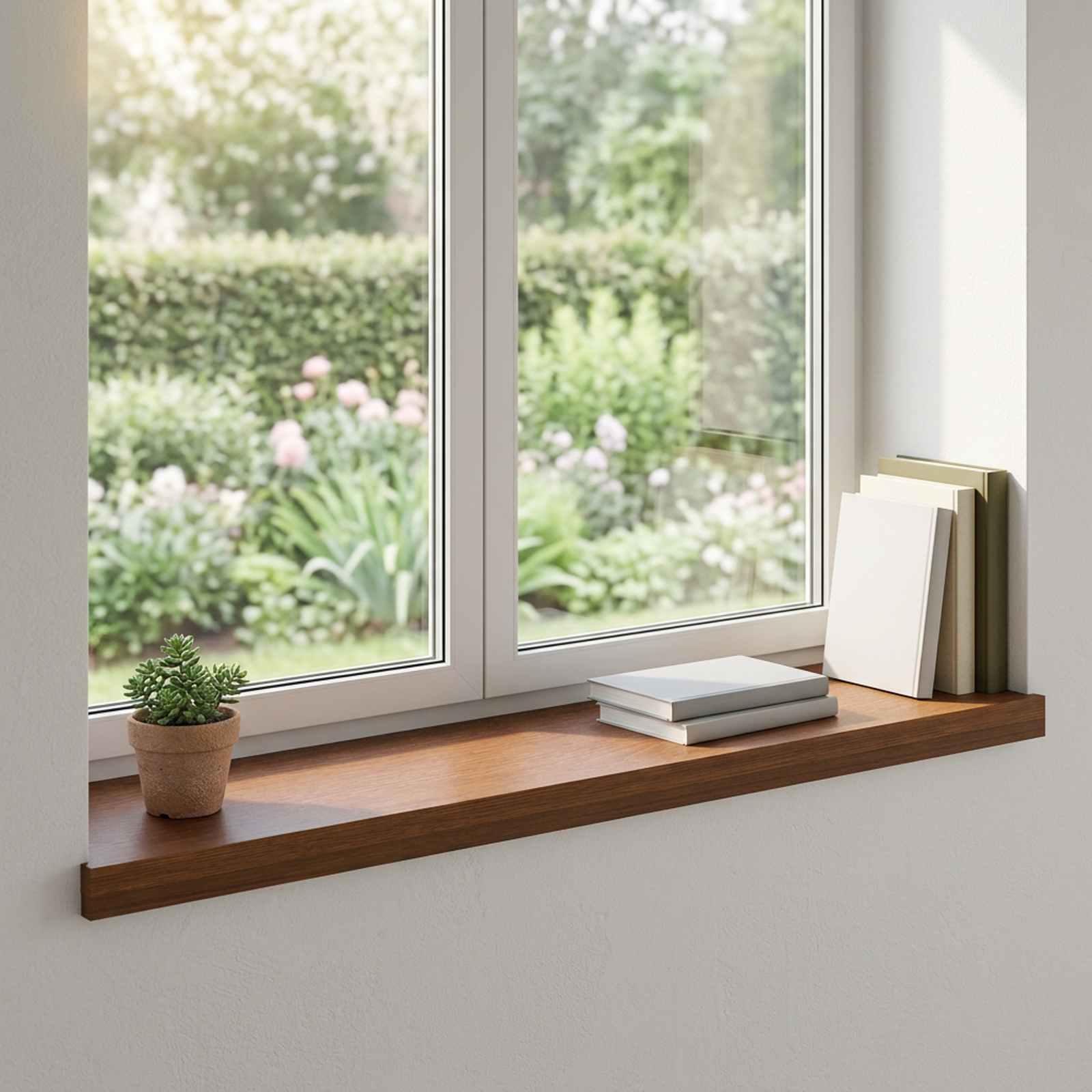 vidaXL Vindueskarme 2 stk. Mørk Brun 90 x 25 x 2 cm Massivt Eg Træ