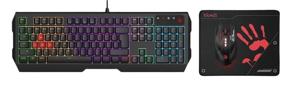 Gaming tastatursæt A4Tech Bloody B1700 med mus og musemåtte