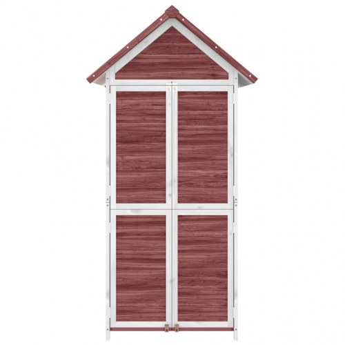 Redskabsskur til haven 89 x 52,5 x 175 cm i massivt fyrretræ mokka