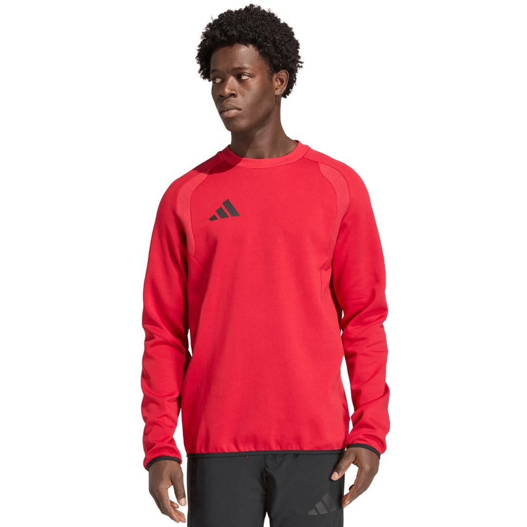 adidas Tiro 26 Travel Crew sweatshirt til mænd - rød træningstrøje, str. M