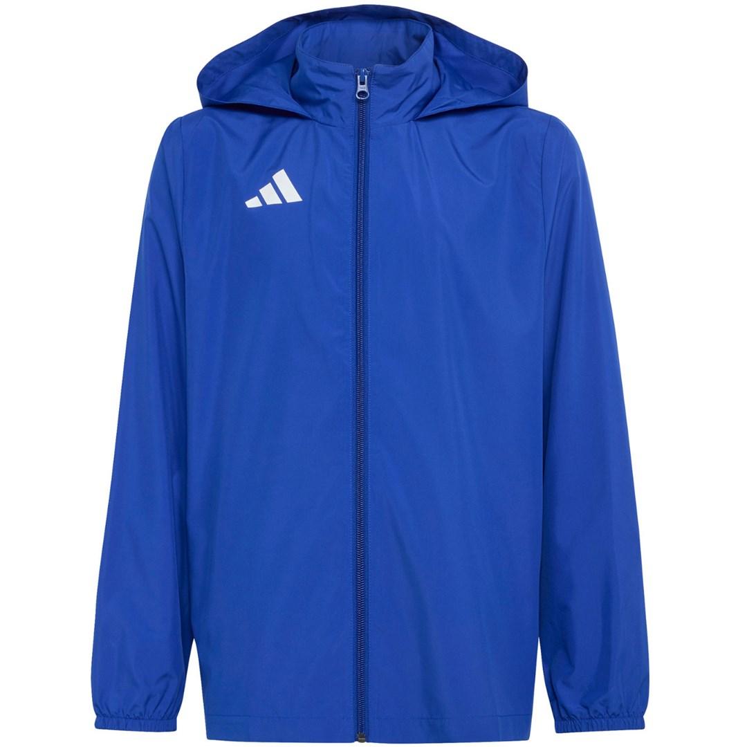 adidas Entrada 26 Multi børnejakke med hætte, blå, str. 152 cm