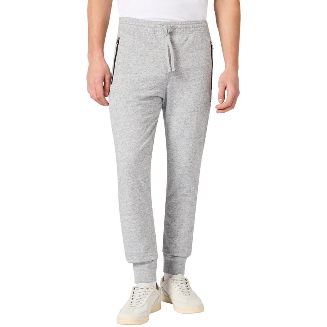 Champion Rib Cuff Pants til mænd - grå bukser med ribkant og lynlåslommer, str. L