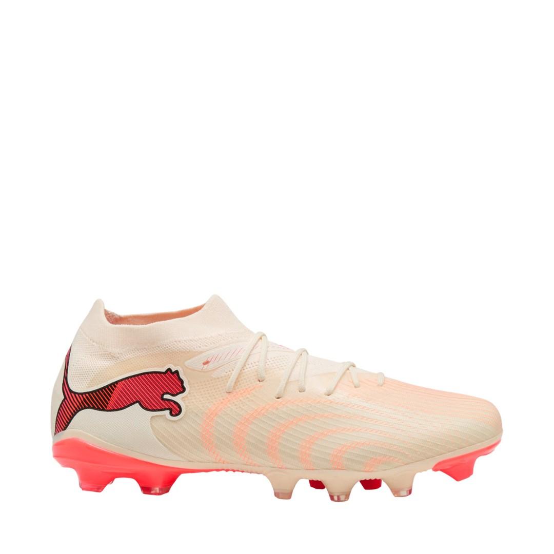 Puma Future 9 Match FG/AG fodboldstøvler str. 39 - lys beige med koralfarvede detaljer