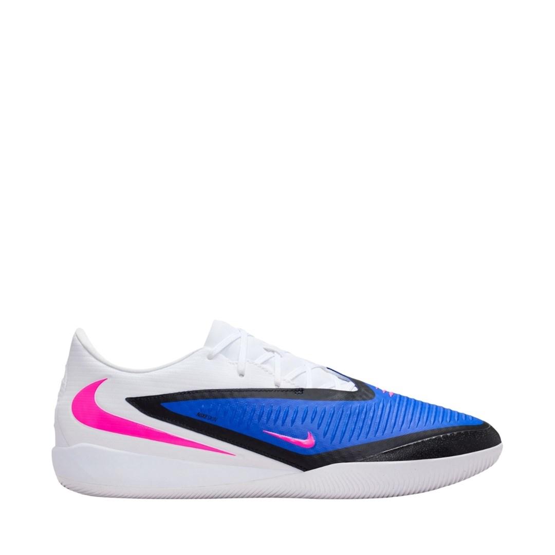Nike Phantom 6 Low Academy IC indendørs fodboldsko - hvid/blå/sort/pink, str. 43