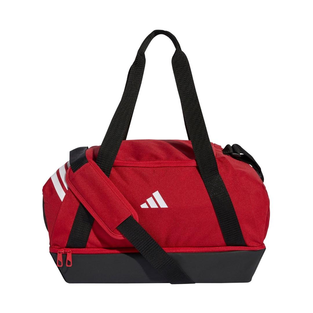 adidas Tiro duffeltaske Small med bundrum og skulderrem - rød/sort, JY7964
