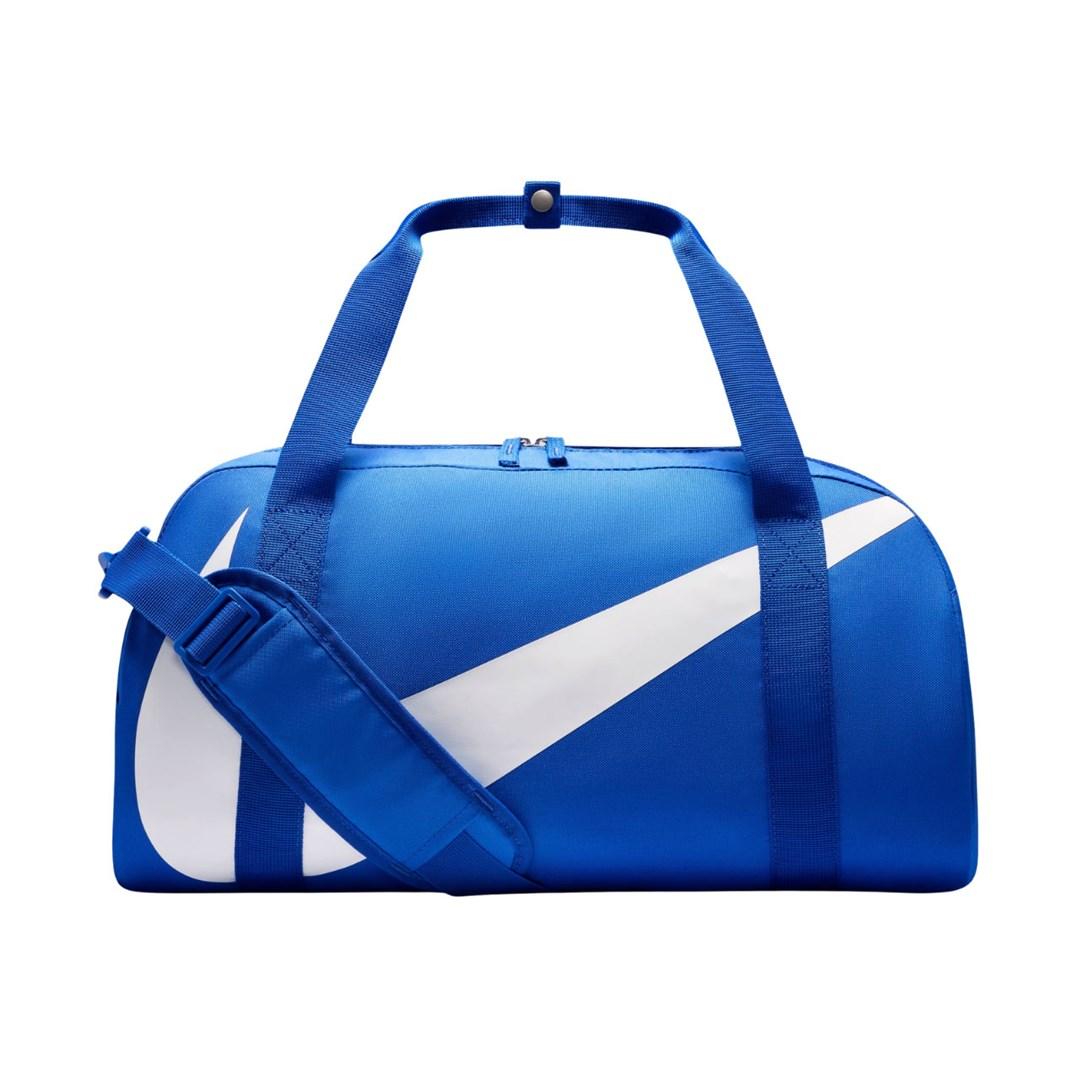 Nike Gym Club taske til børn DR6100 480 - blå/hvid sportstaske med skulderrem