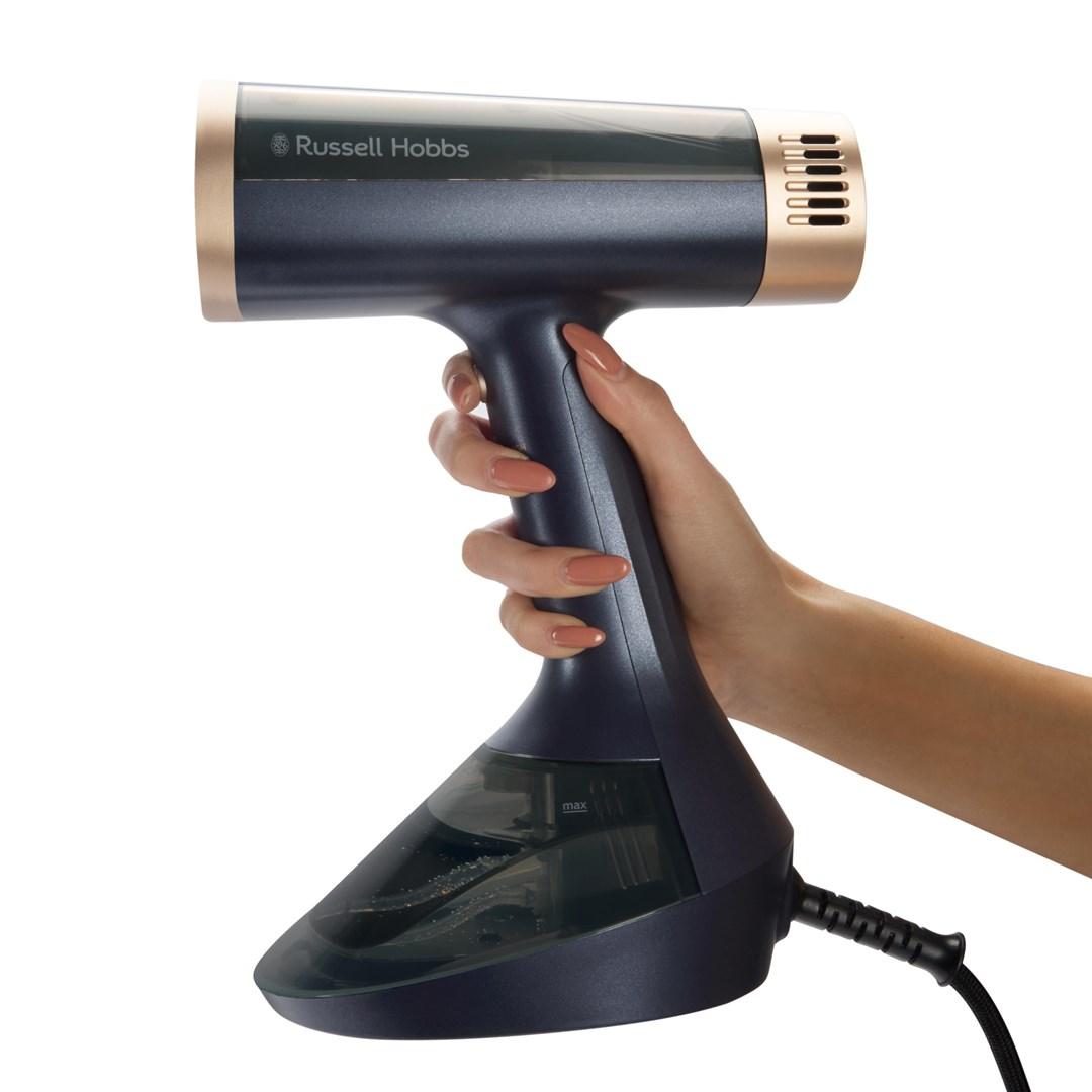 Russell Hobbs 28550-56, Håndholdt beklædningsdamper, 0,2 L, 0,6 min., Blå, Guld, 3 m, 1400 W