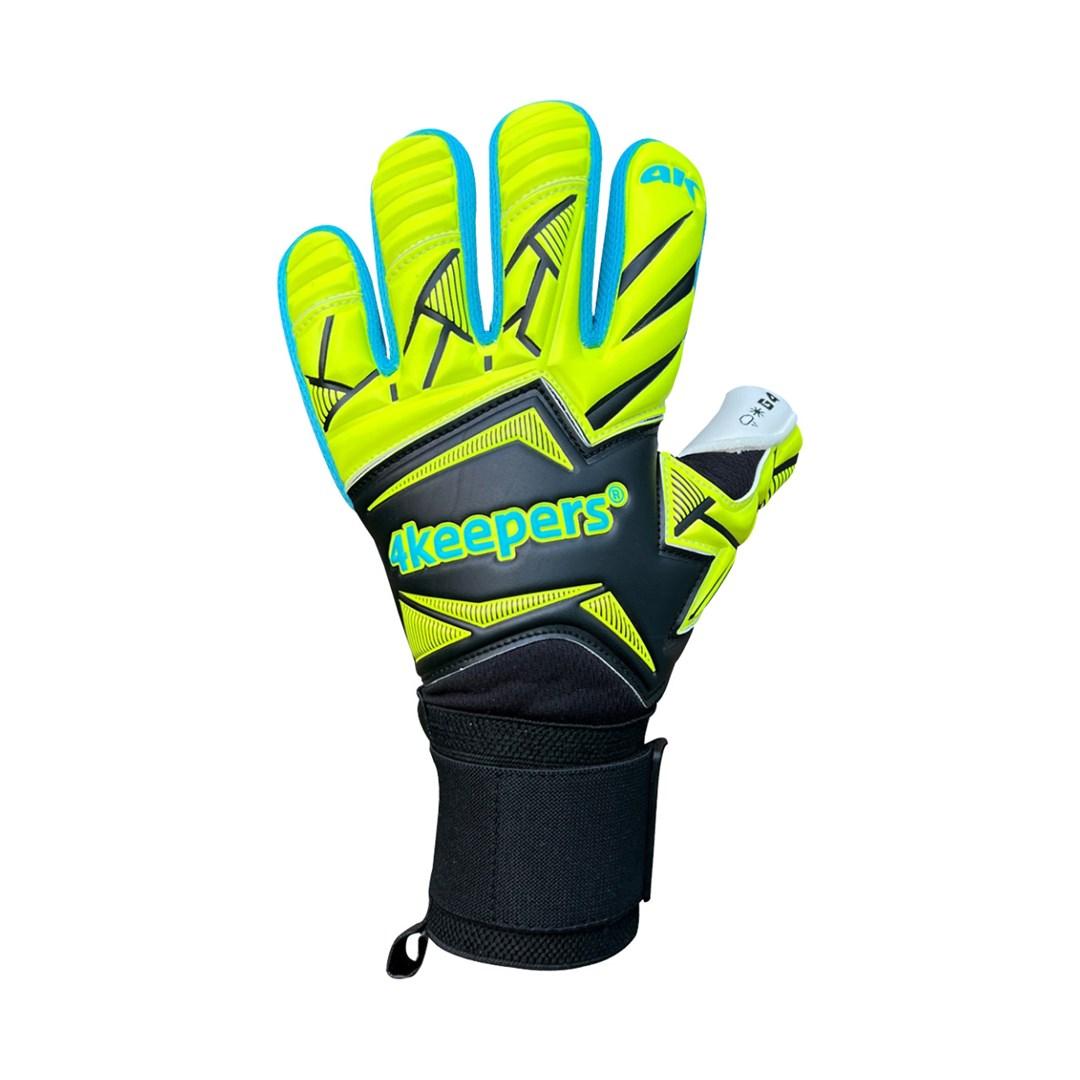 Målmandshandsker 4Keepers Force V5 25 Wave NC - sort/fluo grøn - str. 9,5