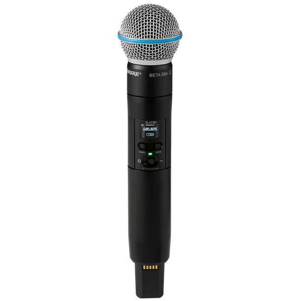 Håndholdt sender Shure SLXD2+/B58=-G65 med Beta 58A kapsel - 470-606 MHz