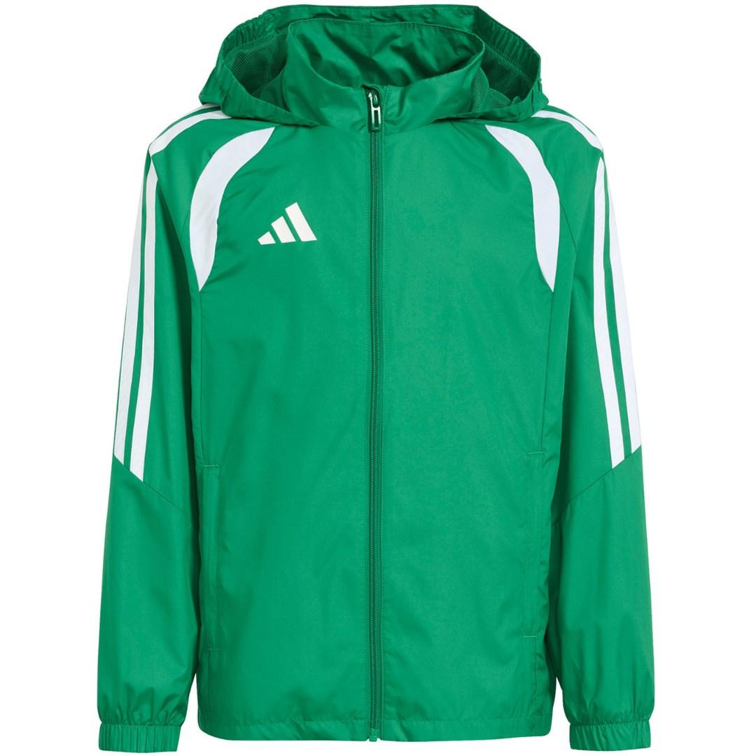 adidas Tiro 26 League Windbreaker børnejakke 152 cm - grøn, hætte og lynlås