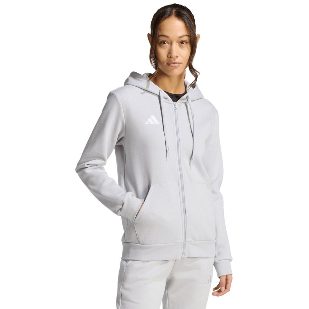 adidas Entrada 26 Full Zip Hoodie hættetrøje til kvinder - grå, XS