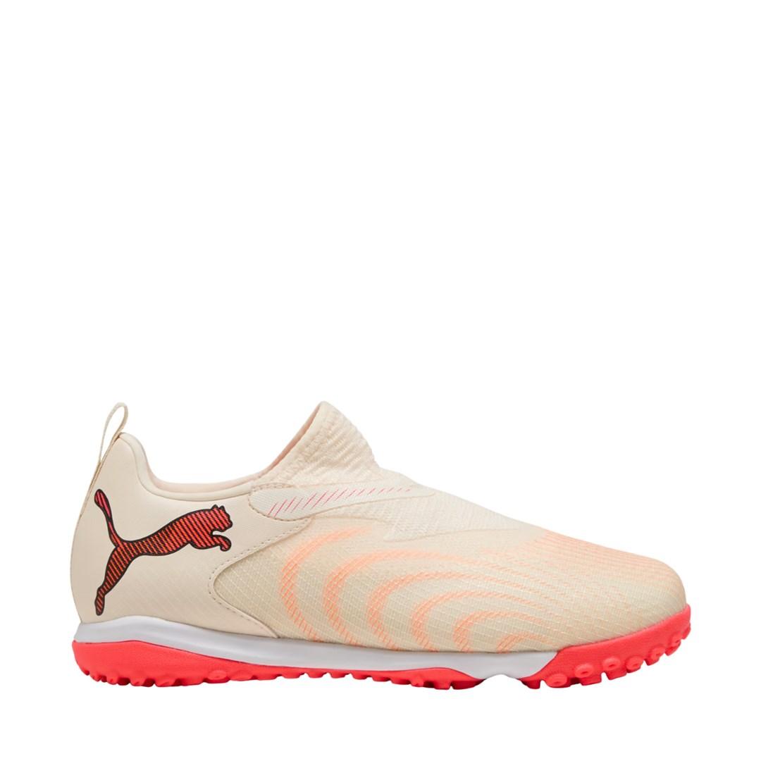 Puma Future 9 Match LL TT fodboldstøvler til børn, str. 36, lys beige med koral detaljer