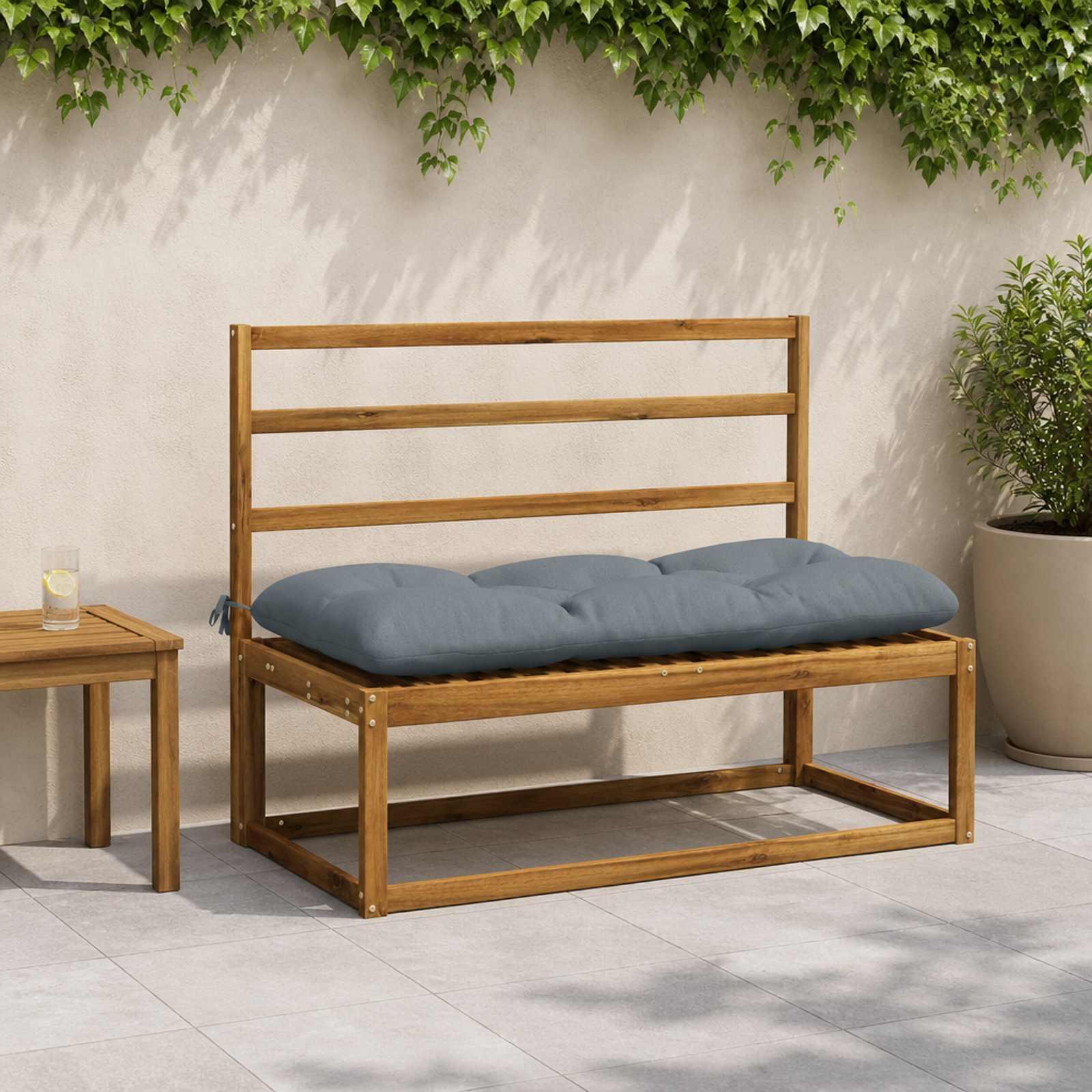 vidaXL Bænkepuder VIANEN 2 stk. 100% polyester Blå 110 x 50 x 12 cm