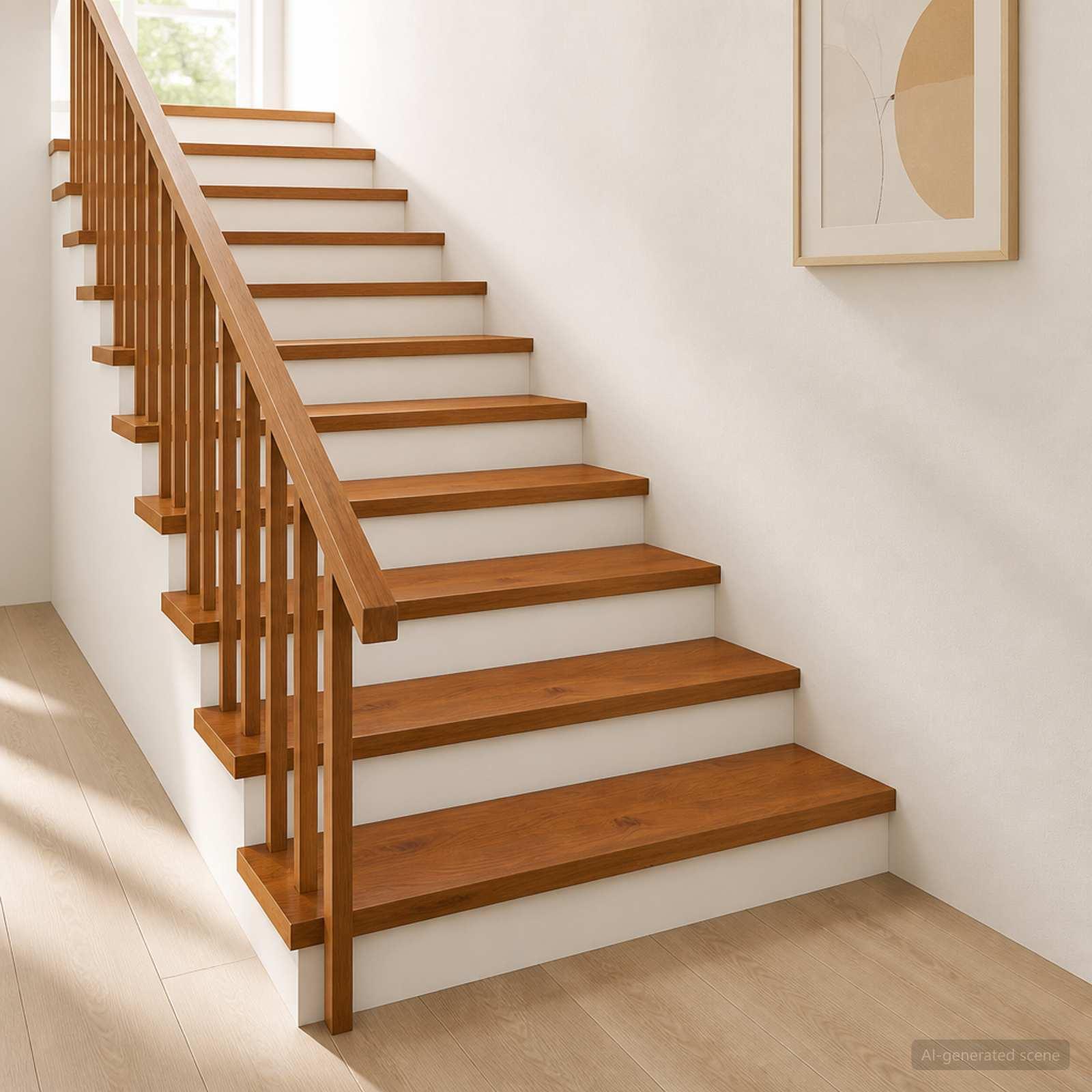 vidaXL Trappe Tread 4 stk. 110 x 25 x 2 cm Brun Massivt Eg Træ