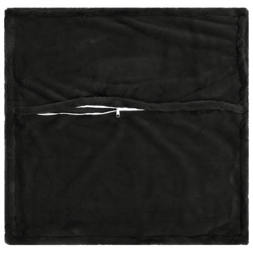 Pudebetræk HOUTEN 2 stk. i sort faux kaninpels - 60 x 60 cm