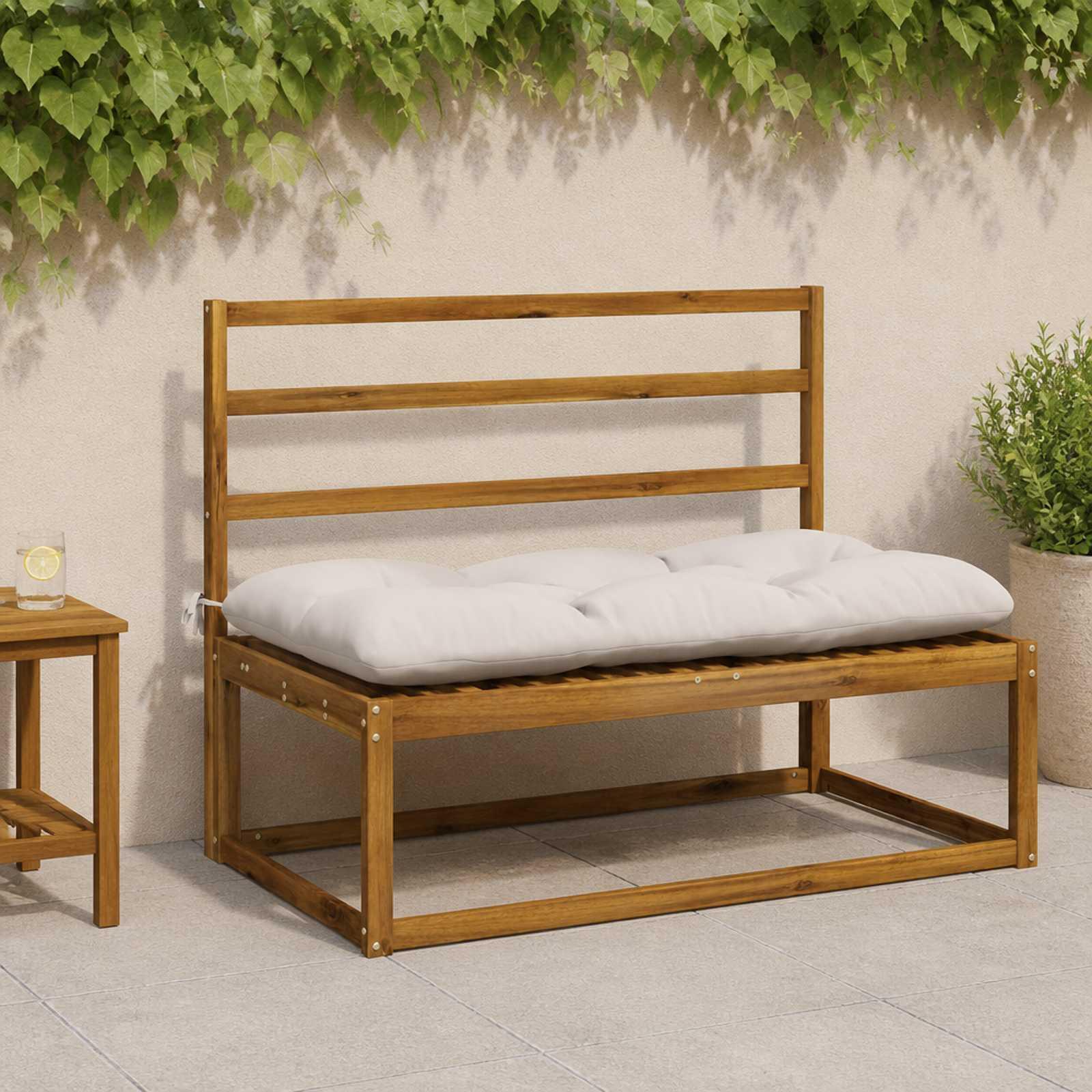 vidaXL Bænkpude VIANEN 100% polyester Hvid 100 x 60 x 12 cm