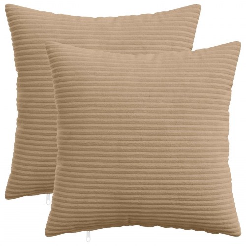 Pudebetræk HEERLEN 2 stk. - brun cordfløjl 30 x 30 cm