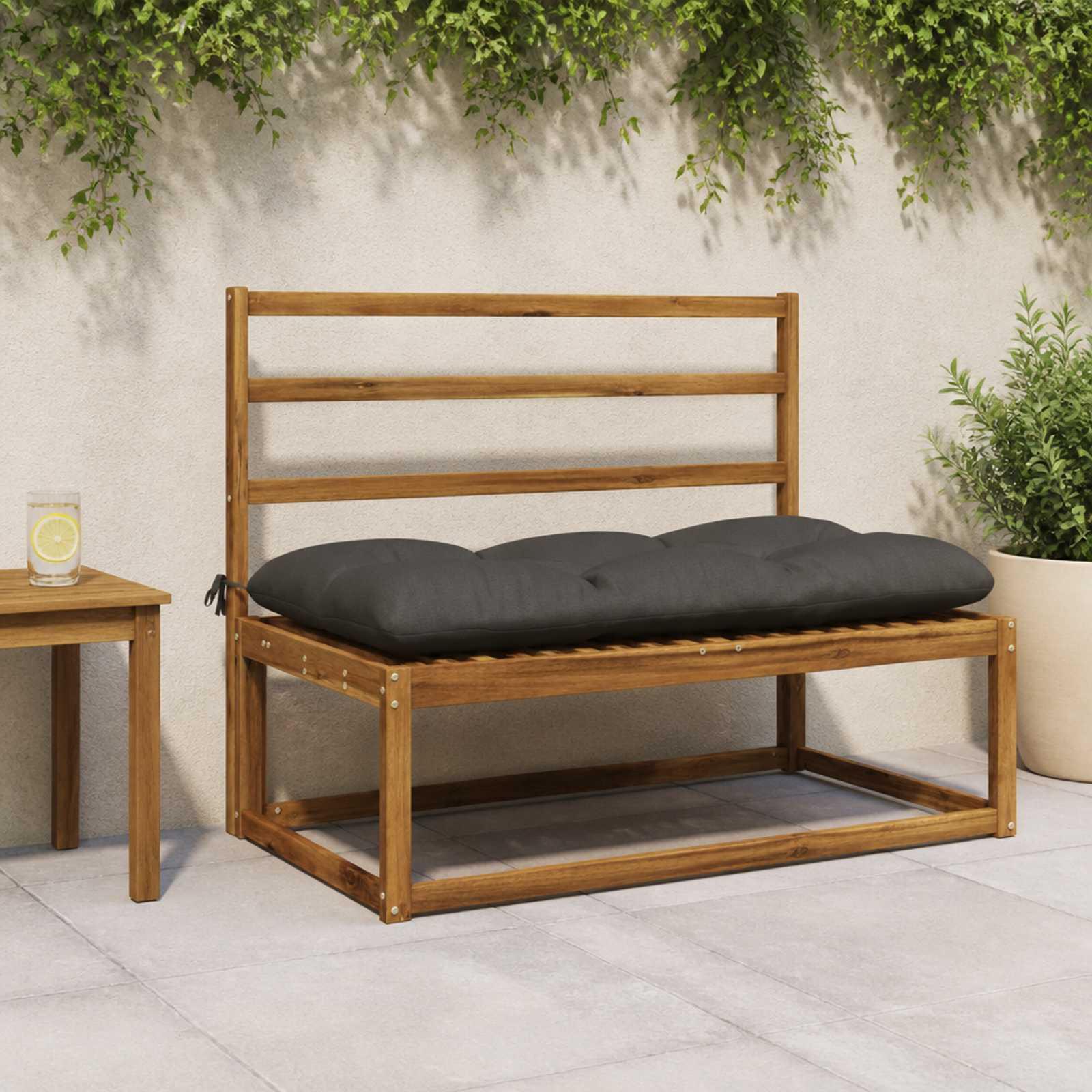 vidaXL Bænkpude VIANEN 100% polyester Antracit 100 x 60 x 12 cm