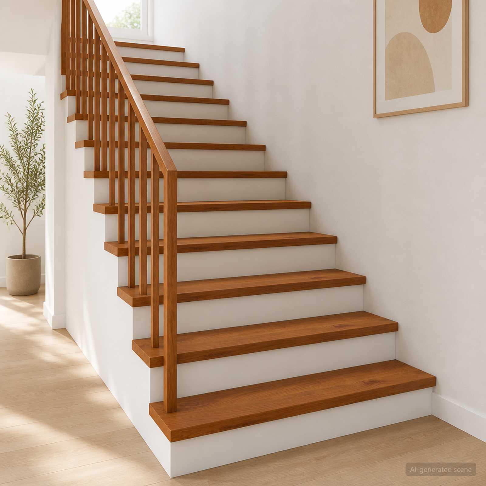 vidaXL Trappe Tread 4 stk. 80 x 30 x 2 cm Brun Massivt Eg Træ