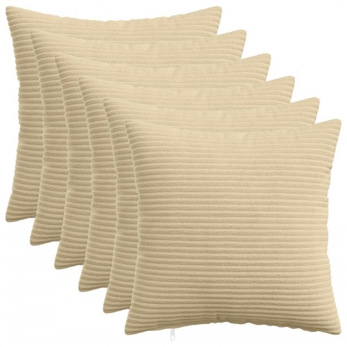 Pudebetræk HEERLEN grågrøn 35 x 35 cm cordfløjl - 6 stk.