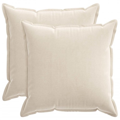 Pudebetræk HOUTEN 2 stk. - cremefarvet chenille 60 x 60 cm