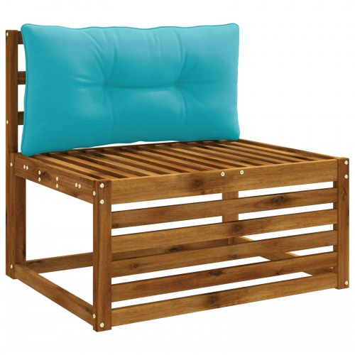 Rygpude PUTTEN - turkis 70 x 40 x 10 cm