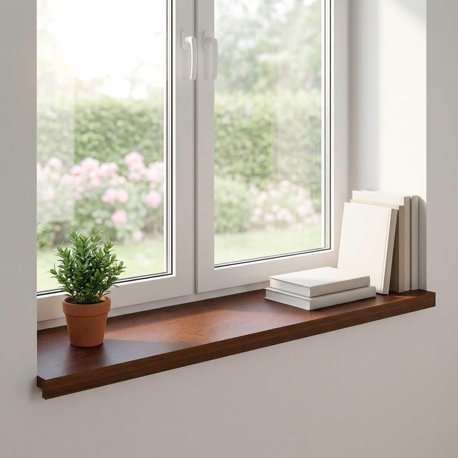 vidaXL Vindueskarme 2 stk. Mørk Brun 70 x 30 x 2 cm Massivt Eg Træ