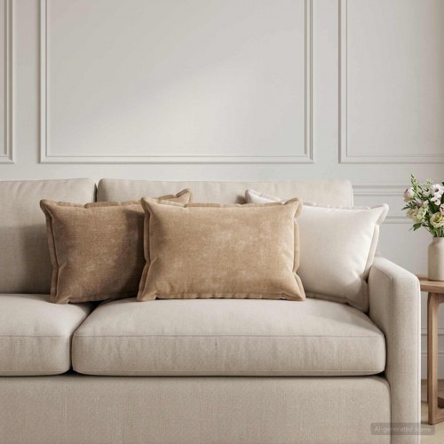 Pudebetræk HOUTEN 6 stk. - cremefarvet 40 x 60 cm