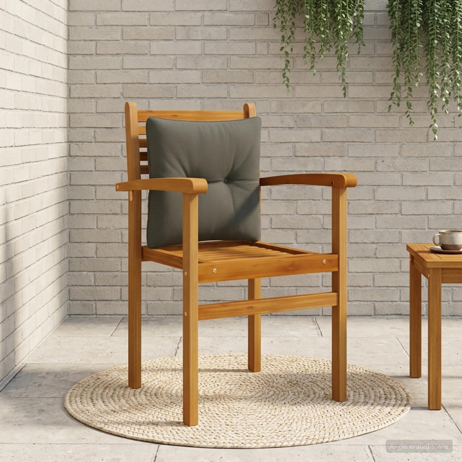 vidaXL Rygpude PUTTEN 100% polyester Antracit 40 x 40 x 10 cm