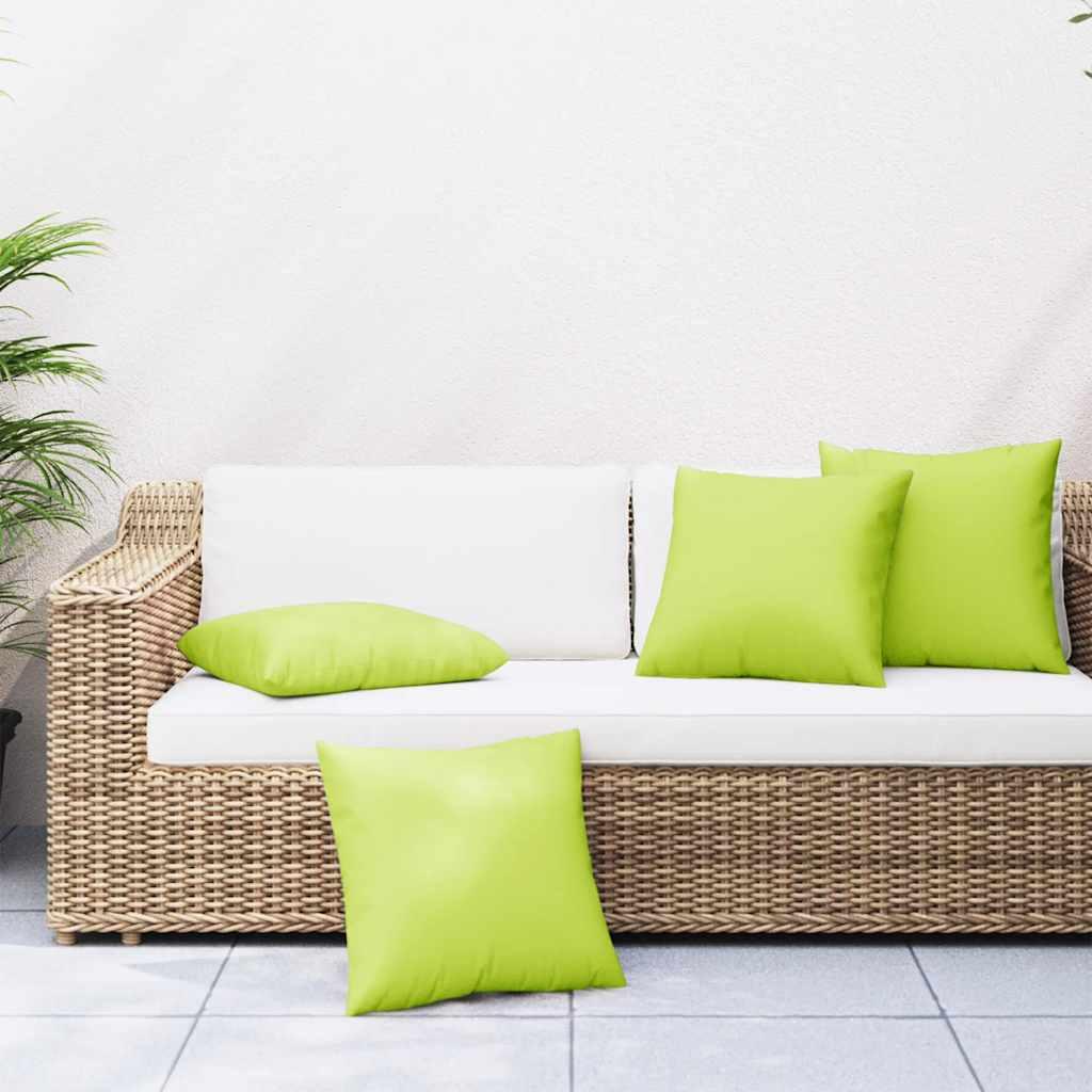 vidaXL sofahynder 4 stk. lysegrønne 60x60 cm stof