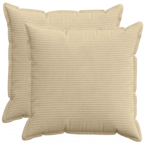 Pudebetræk HOUTEN grågrøn 70 x 70 cm cordfløjl - 2 stk.
