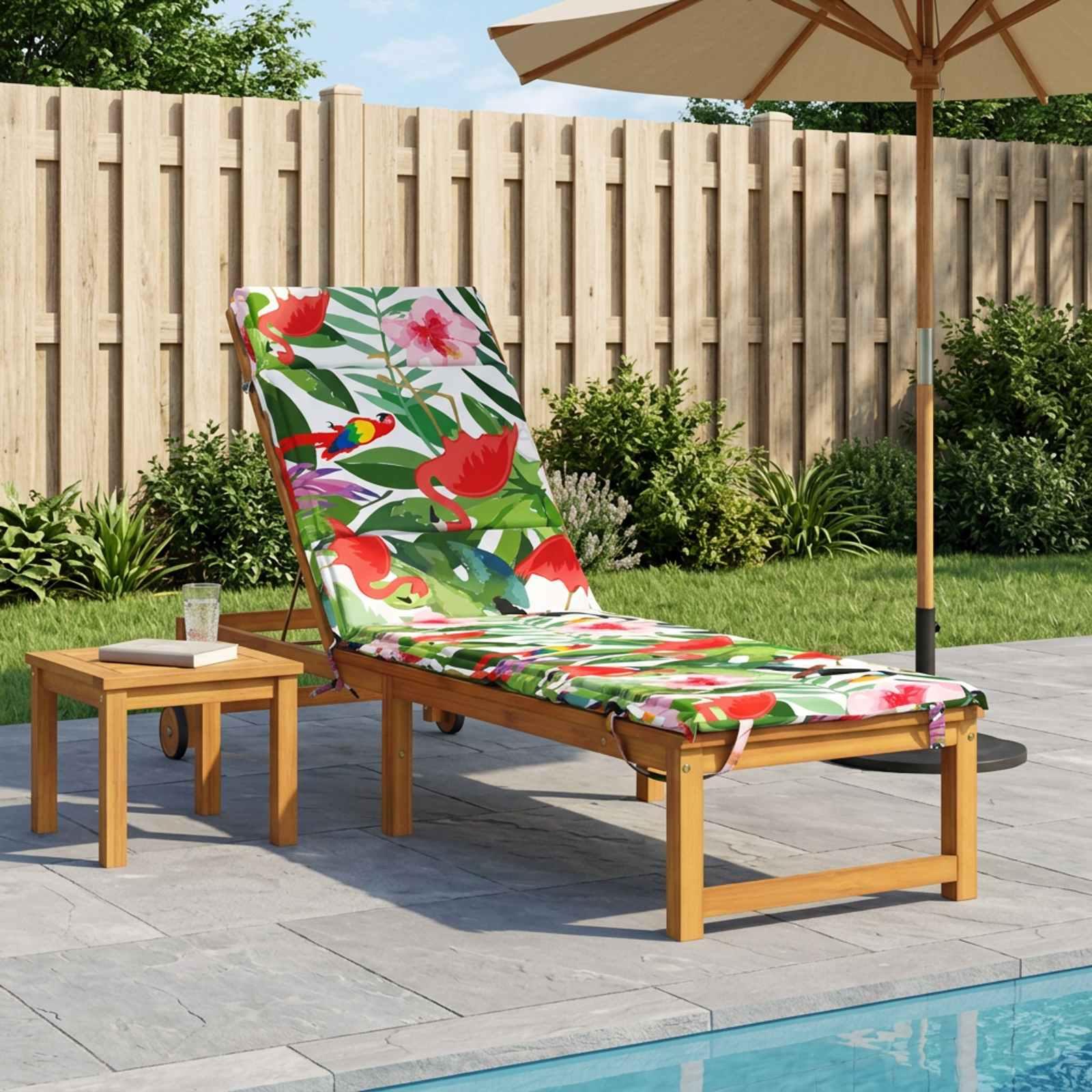 vidaXL Solseng Pude GEMERT 100% polyester Flerfarvet 200 x 50 x 3 cm
