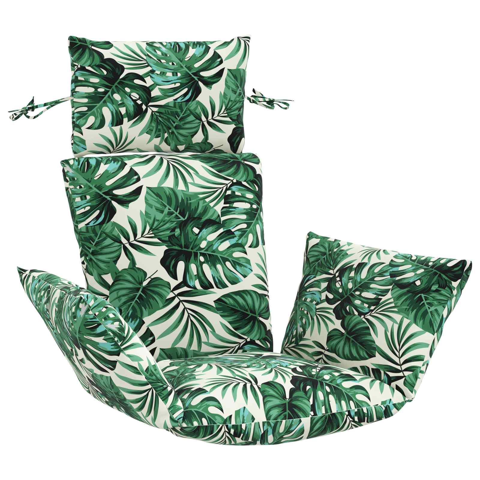 Stolehynde PUTTEN i 100% polyester 60 x 145 x 10 cm - bladmønster